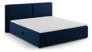 Tmavě modrá boxspring postel s úložným prostorem 160x200 cm Arendal – Cosmopolitan Design