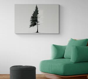 Obraz minimalistický jehličnatý strom