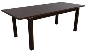 Jídelní set stůl a židle MOVILE 44 - ořech / béžová ekokůže
