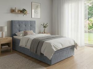 Čalouněná postel boxspring DIRELIS TRINITY 90x200 cm šedá Matrace: Matrace Bonell pružinová