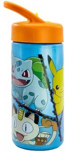 Sportovní láhev na pití Pokémon s brčkem - 410 ml