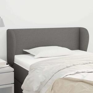 Čelo postele typu ušák tmavě šedé 83x23x78/88 cm textil 3116839