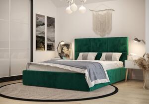 Čalouněná postel EDELTRAUDA - 90x200, zelená
