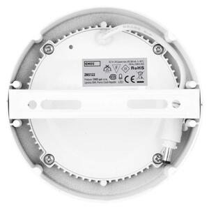 EMOS LED panel 120mm, kruhový přisazený bílý, 6W neutrální bílá 1539053010