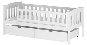 Dětská postel se zábranou GERTA - 70x160, bílá