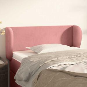 Čelo postele typu ušák růžová 83x23x78/88 cm samet 3116899
