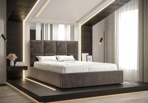 Stylová jednolůžková postel IMRA - 90x200, tmavě hnědá