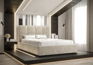 Stylová manželská postel IMRA - 160x200, béžová