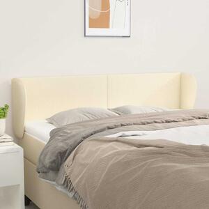 Čelo postele typu ušák krémové 147x23x78/88 cm umělá kůže 3116956