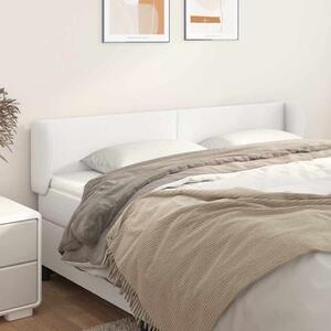 Čelo postele typu ušák bílá 203x23x78/88 cm umělá kůže 3116973