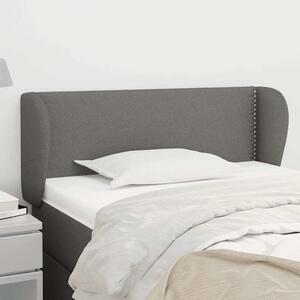 Čelo postele typu ušák tmavě šedé 83x23x78/88 cm textil 3116979