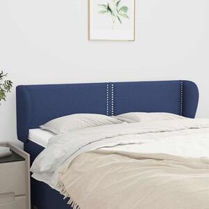 Čelo postele typu ušák modré 147x23x78/88 cm textil 3117008
