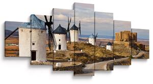 Obraz - Větrné mlýny Consuegra, Španělsko (210x100 cm)