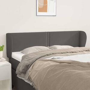 Čelo postele typu ušák šedá 147x23x78/88 cm umělá kůže 3117098