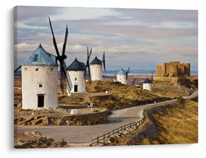 Obraz - Větrné mlýny Consuegra, Španělsko (70x50 cm)