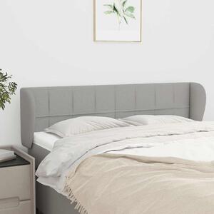 Čelo postele typu ušák světle šedé 147x23x78/88 cm textil 3117142