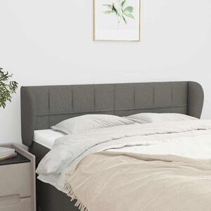 Čelo postele typu ušák tmavě šedé 147x23x78/88 cm textil 3117143