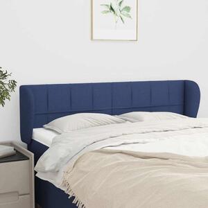 Čelo postele typu ušák modré 147x23x78/88 cm textil 3117148