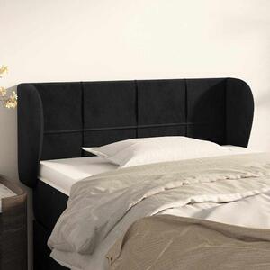 Čelo postele typu ušák černé 83x23x78/88 cm samet 3117176