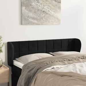 Čelo postele typu ušák černé 147x23x78/88 cm samet 3117194