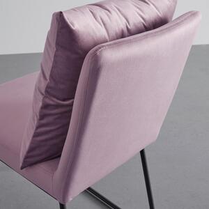 Židle Ze Sametu Bono Růžová