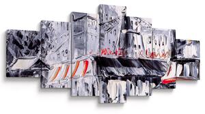 Obraz - Ulice v Paříži, olejomalba (210x100 cm)