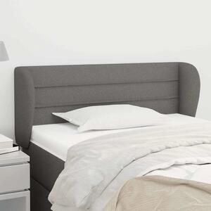 Čelo postele typu ušák tmavě šedé 83x23x78/88 cm textil 3117259