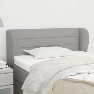 Čelo postele typu ušák světle šedé 83x23x78/88 cm textil 3117258