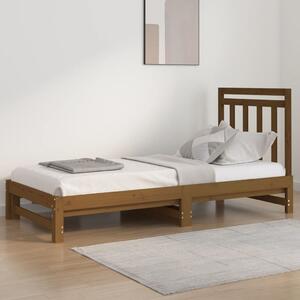 Výsuvná postel medově hnědá 2x (90 x 200) cm masivní borovice