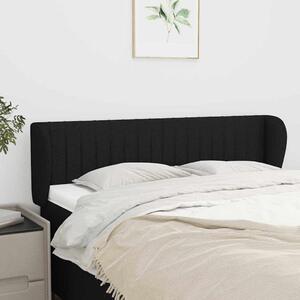 Čelo postele typu ušák černé 147x23x78/88 cm textil 3117382