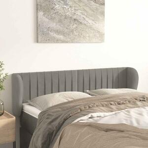 Čelo postele typu ušák světle šedé 147x23x78/88 cm samet 3117430