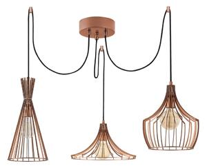 Závěsné svítidlo v měděné barvě s kovovým stínidlem Mezopotamya – Opviq lights