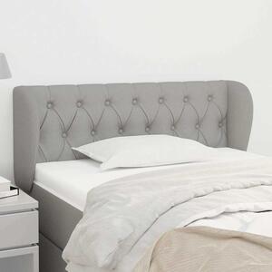 Čelo postele typu ušák světle šedé 93x23x78/88 cm textil 3117462