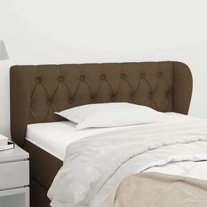 Čelo postele typu ušák tmavě hnědé 93x23x78/88 cm textil 3117465