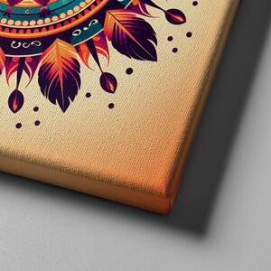 Obraz na plátně - Mandala ohnivý lapač FeelHappy.cz Velikost obrazu: 40 x 40 cm