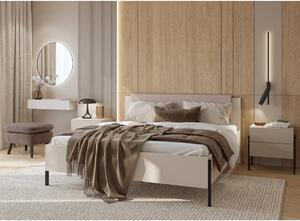 Sestava nábytku do ložnice JUKON 3 cashmere/černé kovové nohy