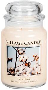 VILLAGE CANDLE Pure Linen , Víčko: skleněné