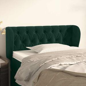 Čelo postele typu ušák tmavě zelené 93x23x78/88 cm samet 3117519