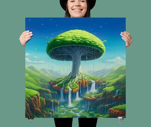 Plakát - Strom života velká houba FeelHappy.cz Velikost plakátu: 40 x 40 cm