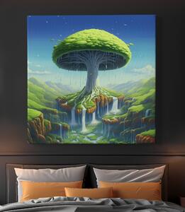 Obraz na plátně - Strom života velká houba FeelHappy.cz Velikost obrazu: 40 x 40 cm