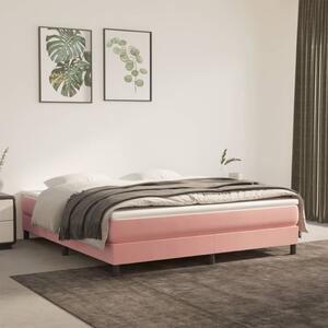 Box spring postel růžová 160 x 200 cm samet