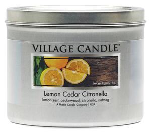 VILLAGE CANDLE Lemon Cedar Citronella Vonná svíčka, 311 g