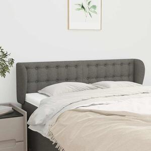 Čelo postele typu ušák tmavě šedé 147x23x78/88 cm textil 3117577
