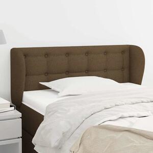 Čelo postele typu ušák tmavě hnědé 83x23x78/88 cm textil 3117555