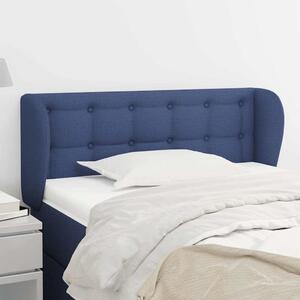Čelo postele typu ušák modré 93x23x78/88 cm textil 3117566