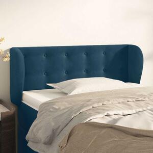 Čelo postele typu ušák tmavě modré 83x23x78/88 cm samet 3117612