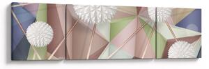 Obraz - 3D Abstrakce v pastelových barvách (170x50 cm)