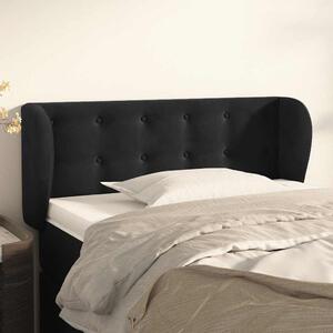 Čelo postele typu ušák černé 83x23x78/88 cm samet 3117610