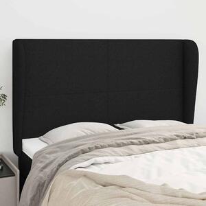 Čelo postele typu ušák černé 147x23x118/128 cm textil 3117676