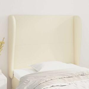 Čelo postele typu ušák krémové 83 x 23 x 118/128 cm umělá kůže 3117750